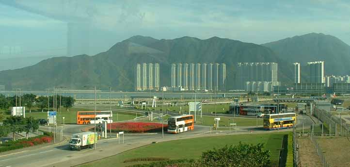 Long Win Dennis Trident Alexander ALX500 buses at airport